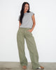 Image of Low Rise Parallel Jeans in Fern Green
