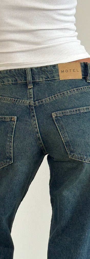 Bright Blue Low Rise Jeans | Parallel – motelrocks-com-us