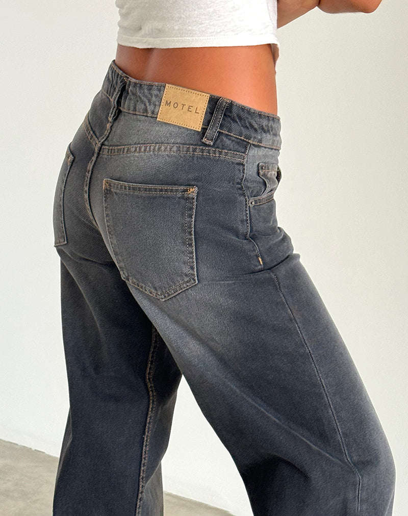 Low Rise Parallel Jeans in Vintage Bleach