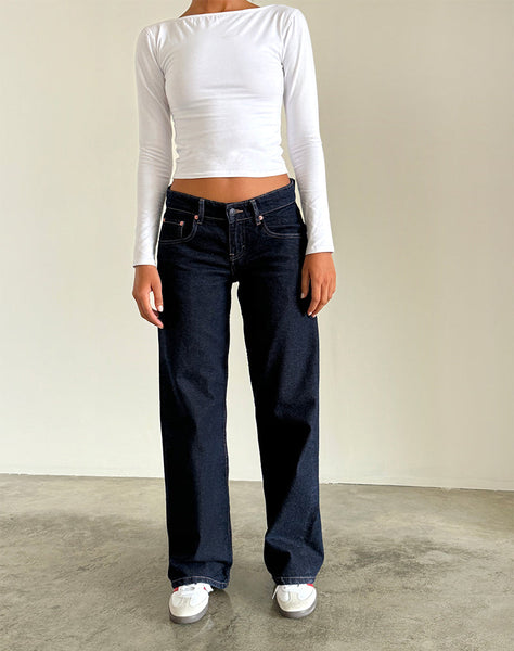 Motel Rocks ローライズ　ジーンズ　ストレート　モーテルロック Steel Blue Low Rise Straight Leg Jeans | Parallel