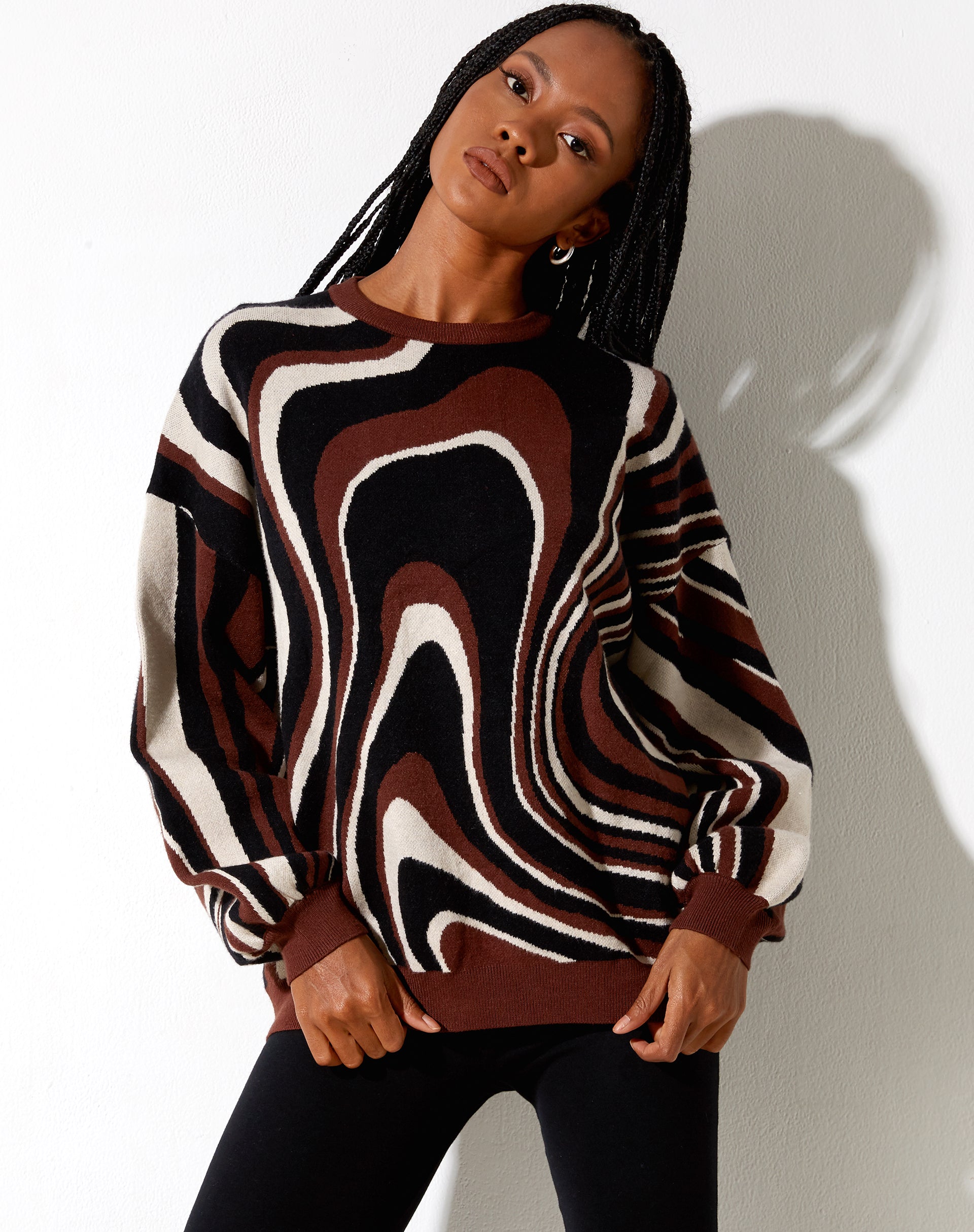 Image of Mably Jumper in Mega Ripple Brown