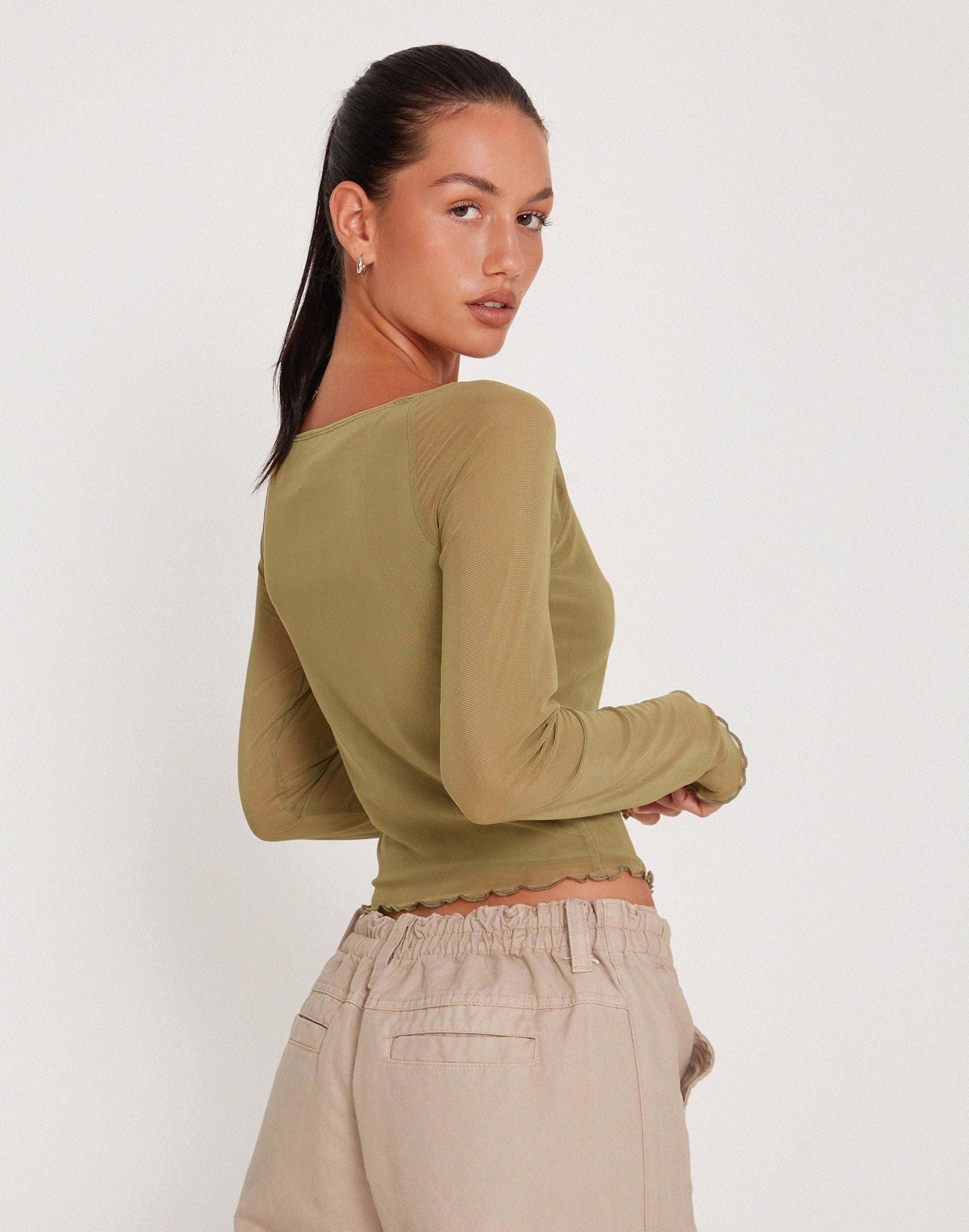 Mushie Mesh Top (Olive) main image 0