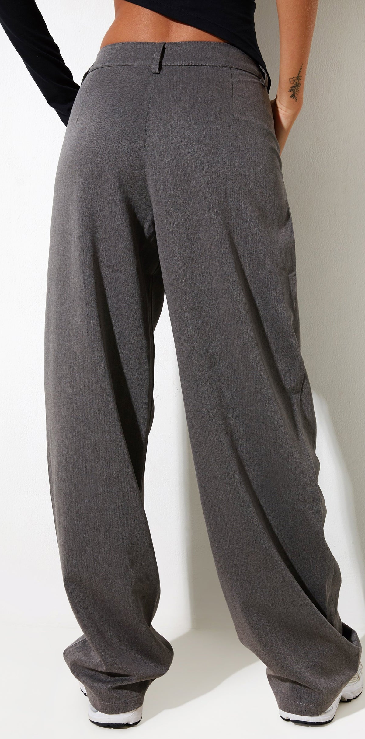 Sakano Wide Leg Trouser in Aqua Grey