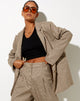 Image of Maiwa Blazer in Small Check Brown