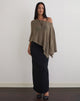 Image of Maliha Poncho in Sheer Knit Taupe