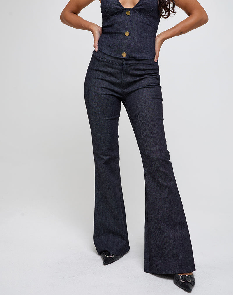 Malvinas Trousers in Dark Denim Indigo