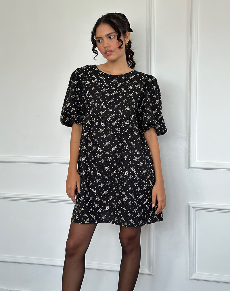 Image of Marate Midi Dress in Floral Land Black