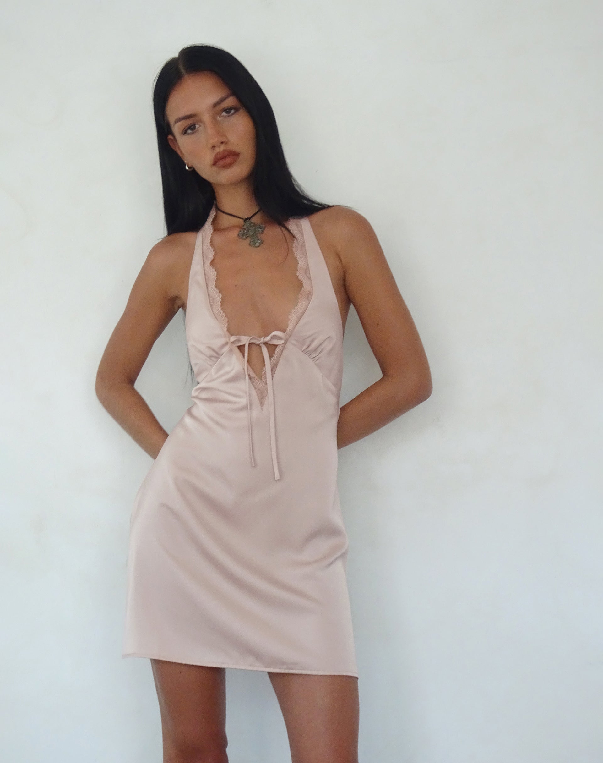 MARUKO MINI DRESS SATIN CHAMPAGNE 5 MARUKO MINI DRESS SATIN CHAMPAGNE 5
