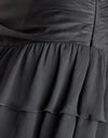 Black Satin and Chiffon