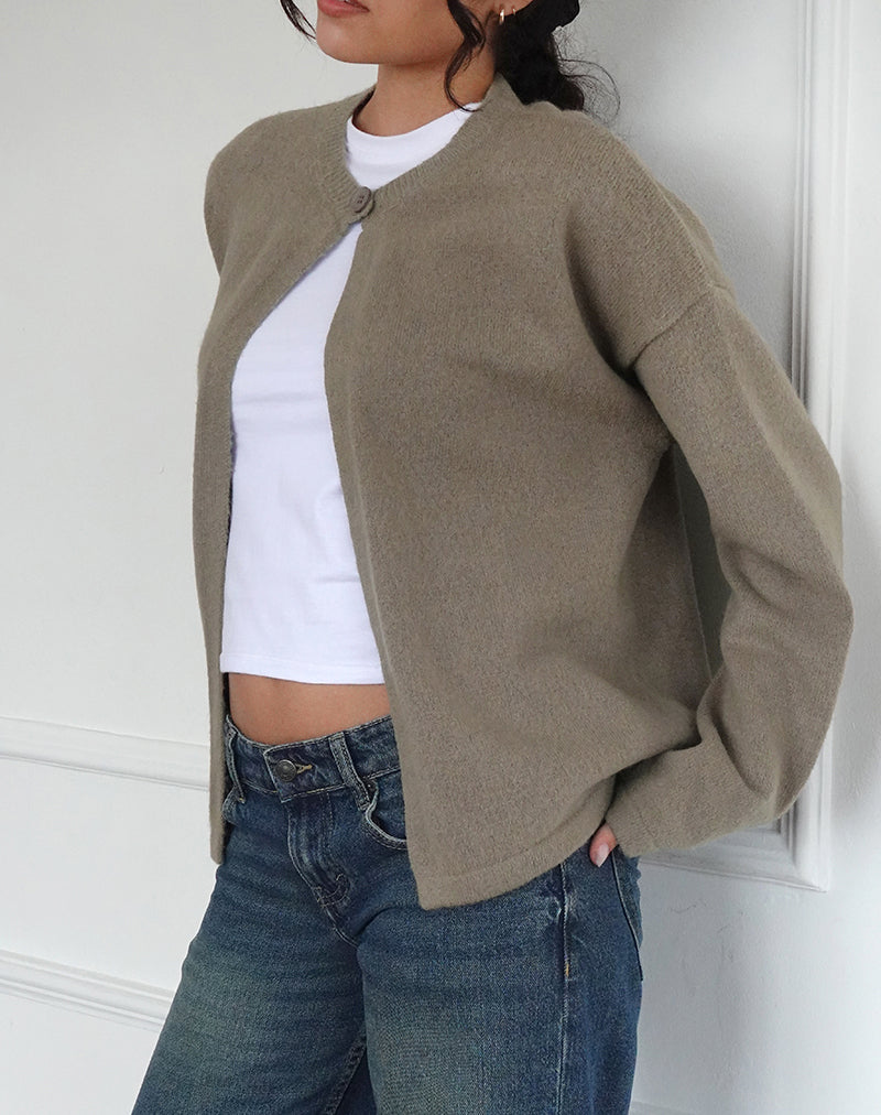 Image of Maureen Cardigan in Taupe