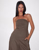 Image of Mairi Longline Bandeau Top in Taupe Tailoring