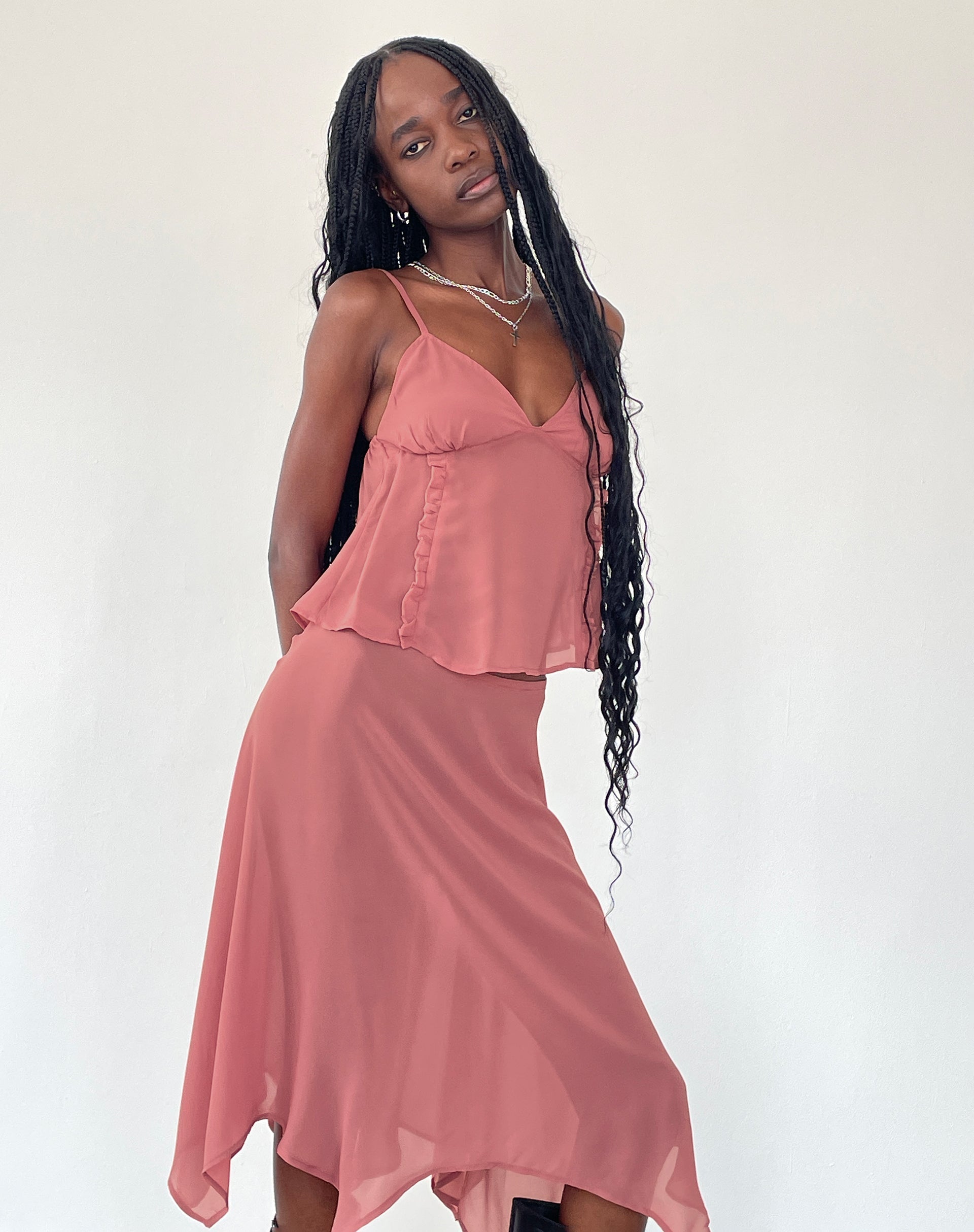 Dessert Sand Chiffon Cami Top | Melly – motelrocks-com-us