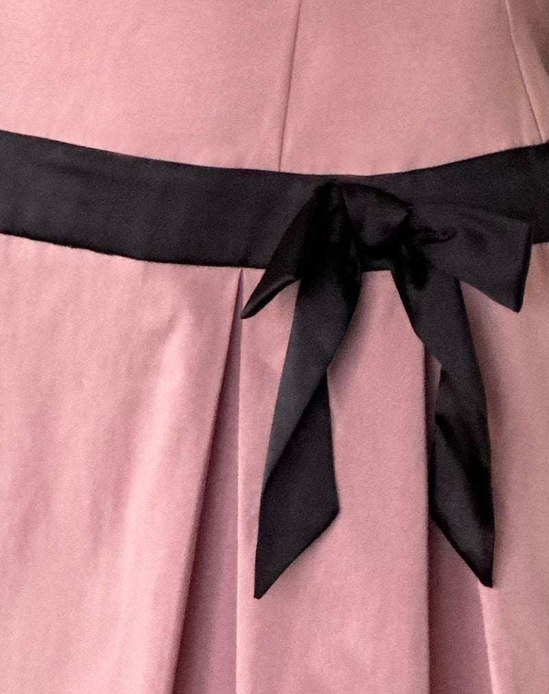 strapless open back dress Black Mini Dress with Bow Detail