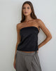 Image of Minae Bandeau Top in Satin Black