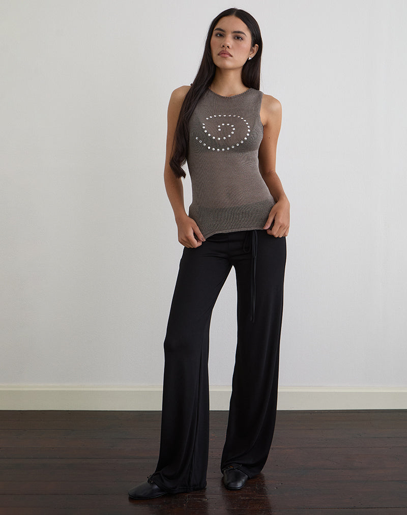 Image of Miraya Top in Studded Sheer Knit Iron