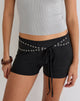 Image of Oliga Short with Eyelets and Wrap Tie in Black