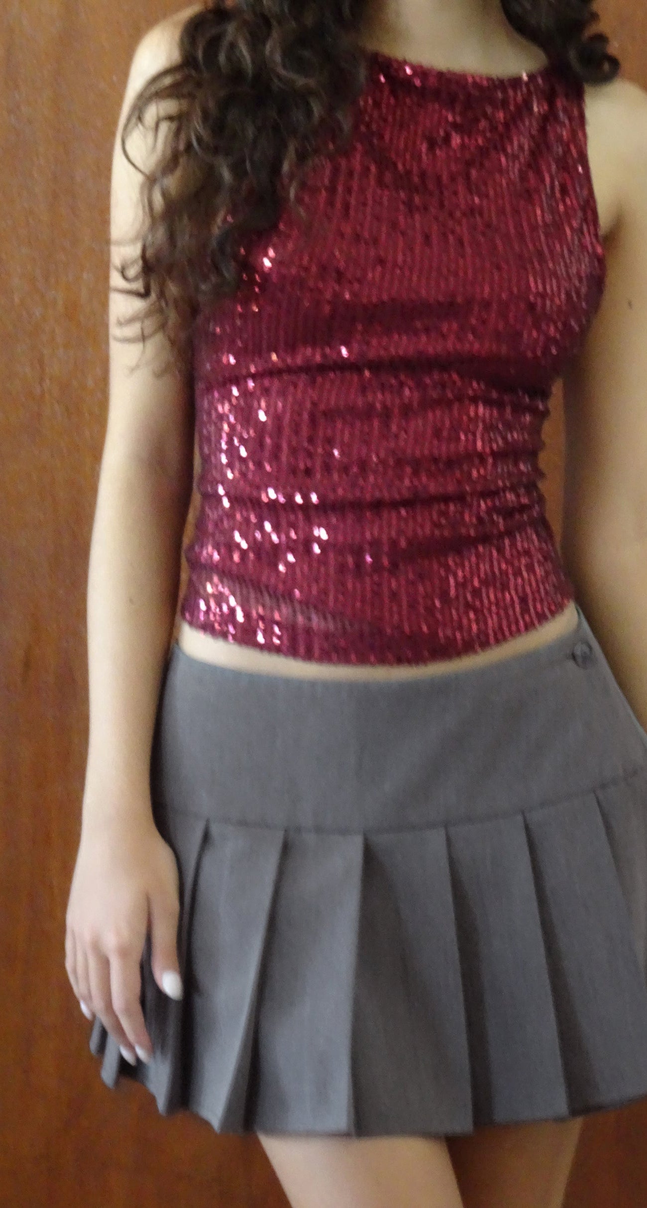 Maroon Drape Skirt for Women - All Occasions
