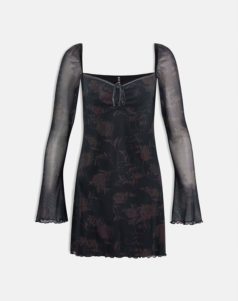 Image of Modena Long Sleeve Dress in Dynamic Rose