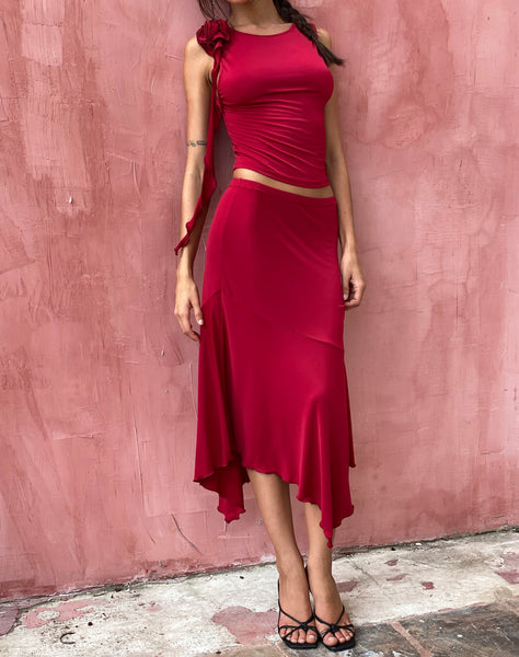 MORENA-TOP-CINTA-SKIRT---RED-