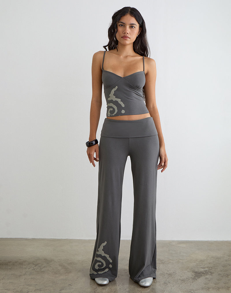 IORE イオレ　FOLD PANTS フォールドパンツ38オリーブグレー Charcoal Grey Spiral Foldover Trouser | Coreta – motelrocks-com-us