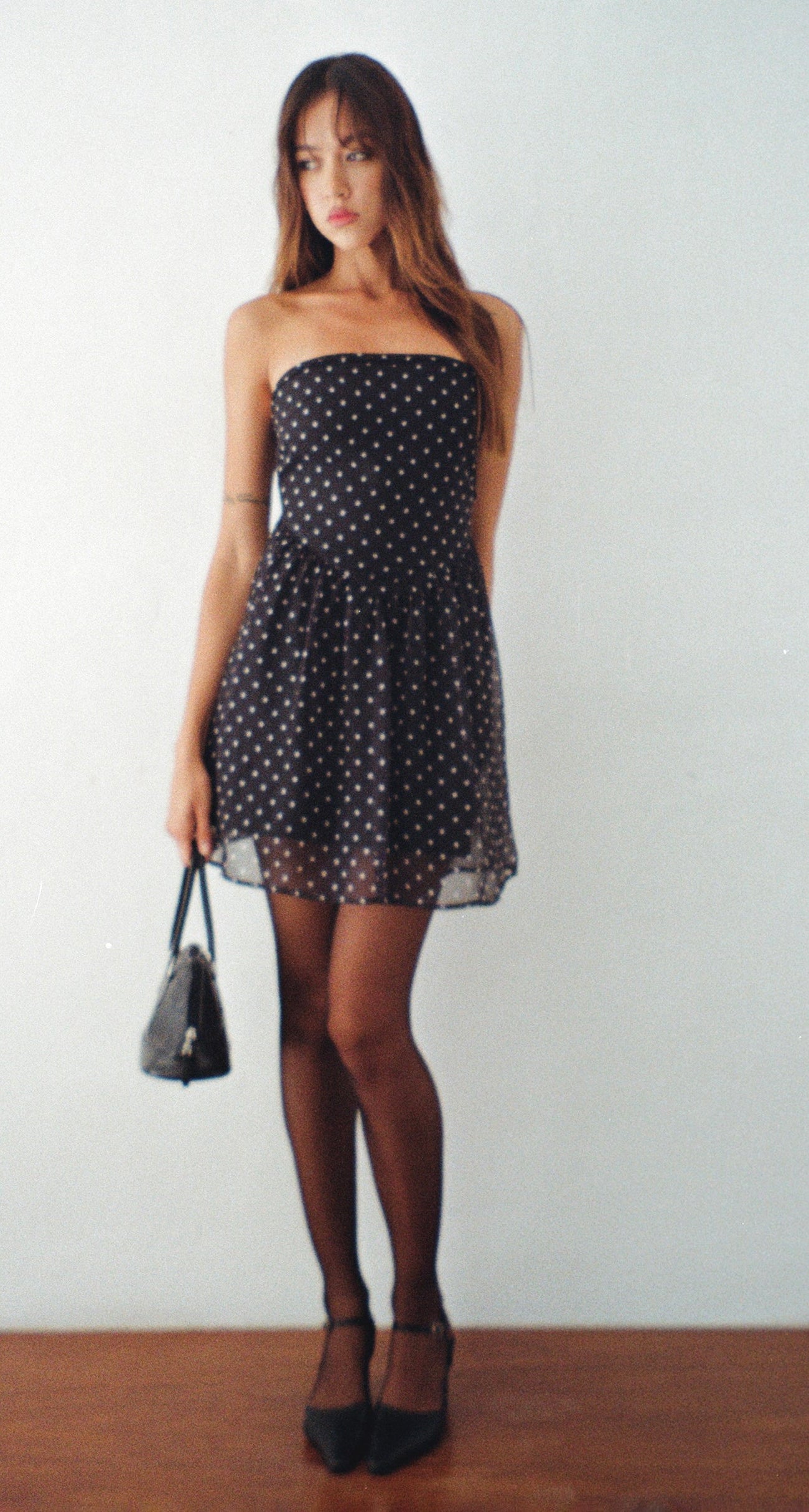 Bandhni Chiffon Mini Skirt Top Set