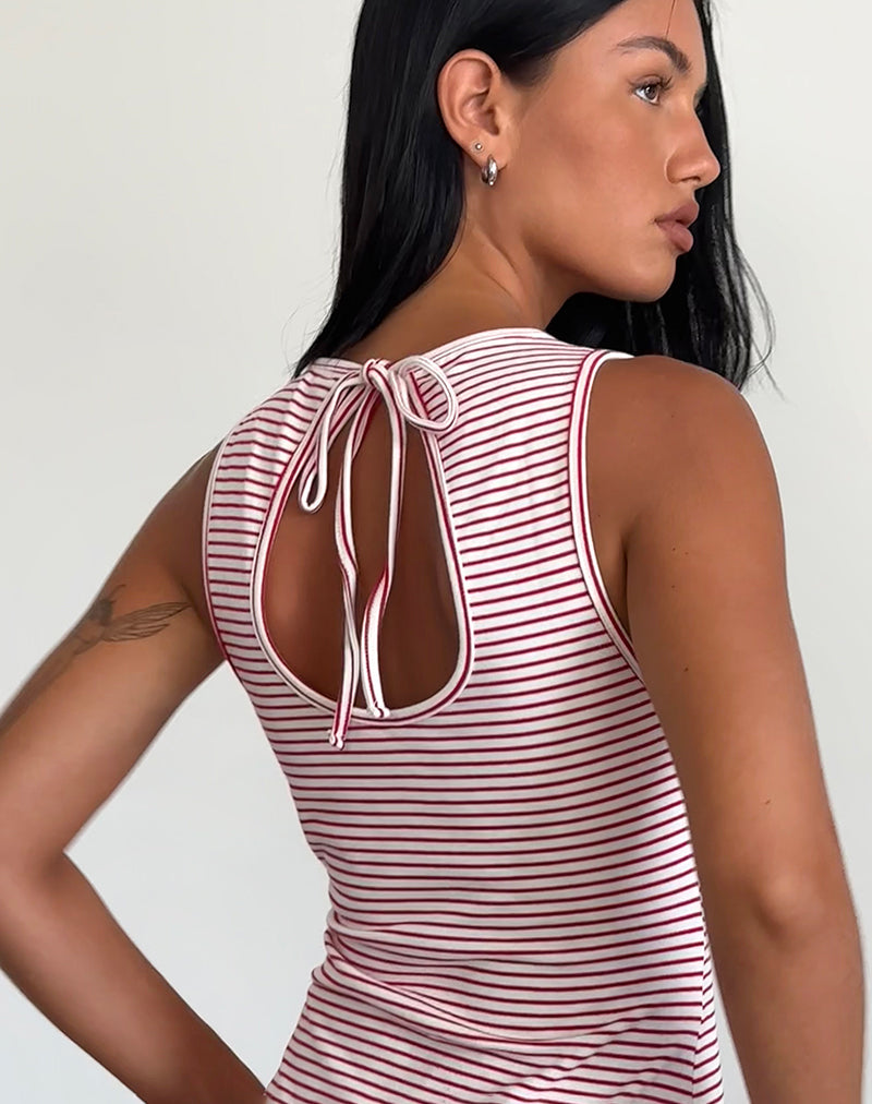 Red and White Stripe Jersey Mini Dress | Muzuki motelrocks-com-us Red and White Stripe Jersey Mini Dress | Muzuki motelrocks-com-us