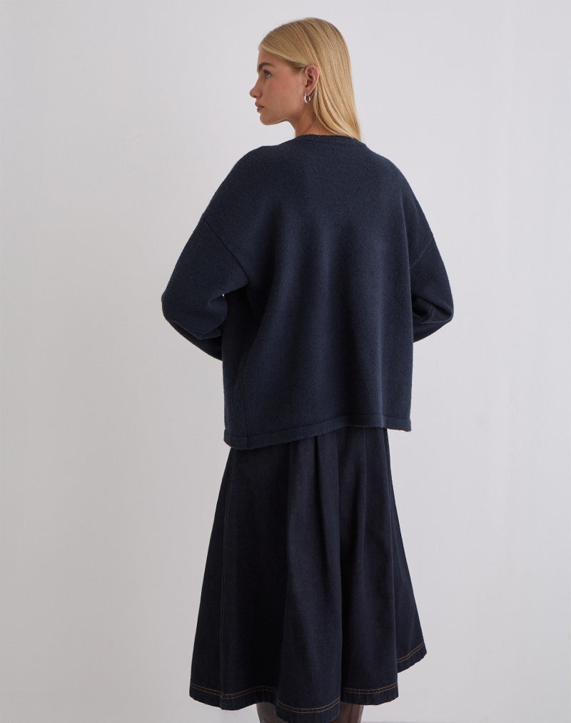 Image of Maureen Cardigan in Dark Navy