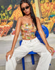 image of MOTEL X BARBARA Shae Bandeau Top in 90's Tropical Collage