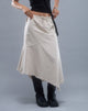 Image of Yvaine Asymmetric Midi Skirt in Ecru