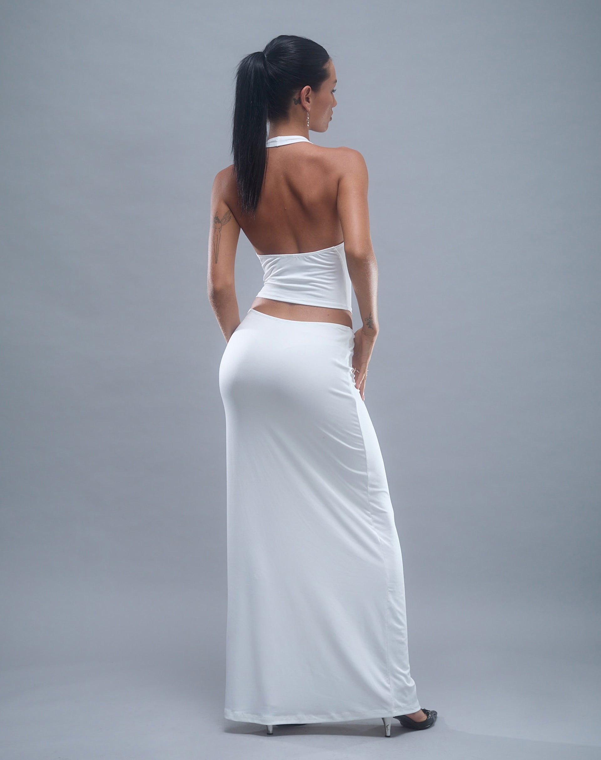 White maxi skirt clearance jersey