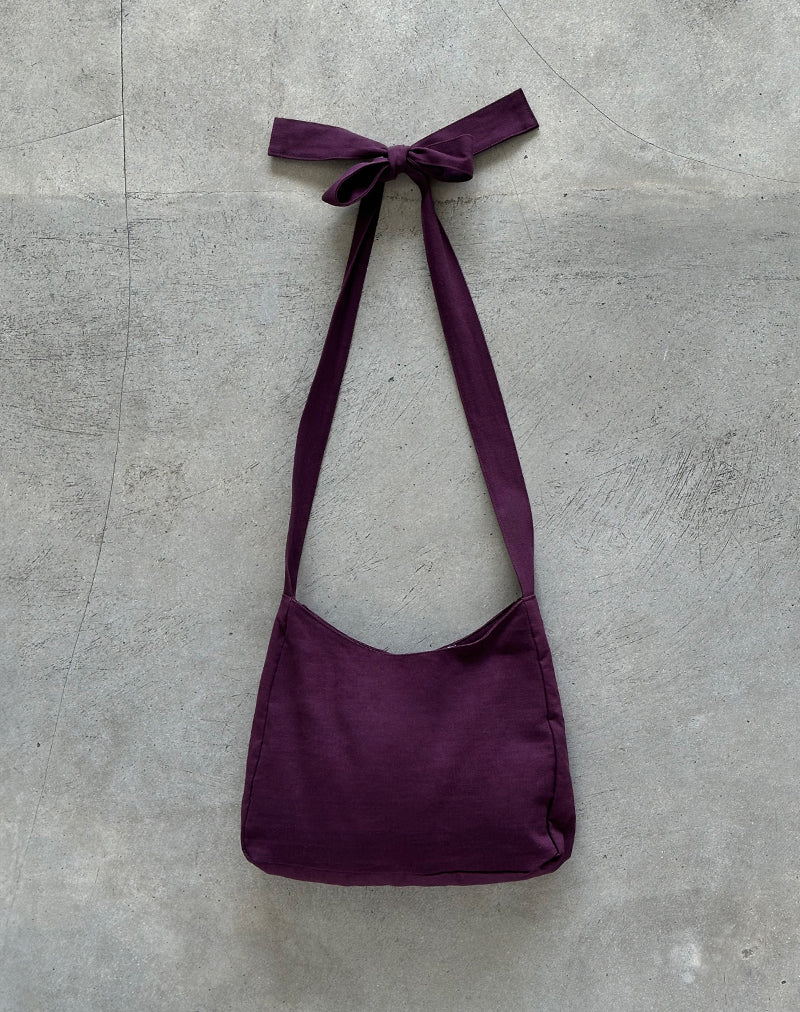 Image of Nagisa Bow Handle Bag in Oxblood