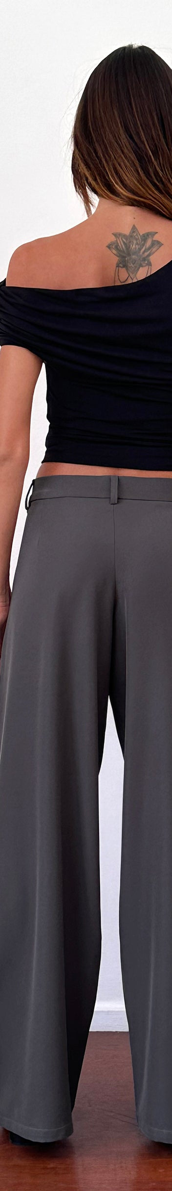 charcoal wide leg jeans retro ::: w36 / Large to plus /XL