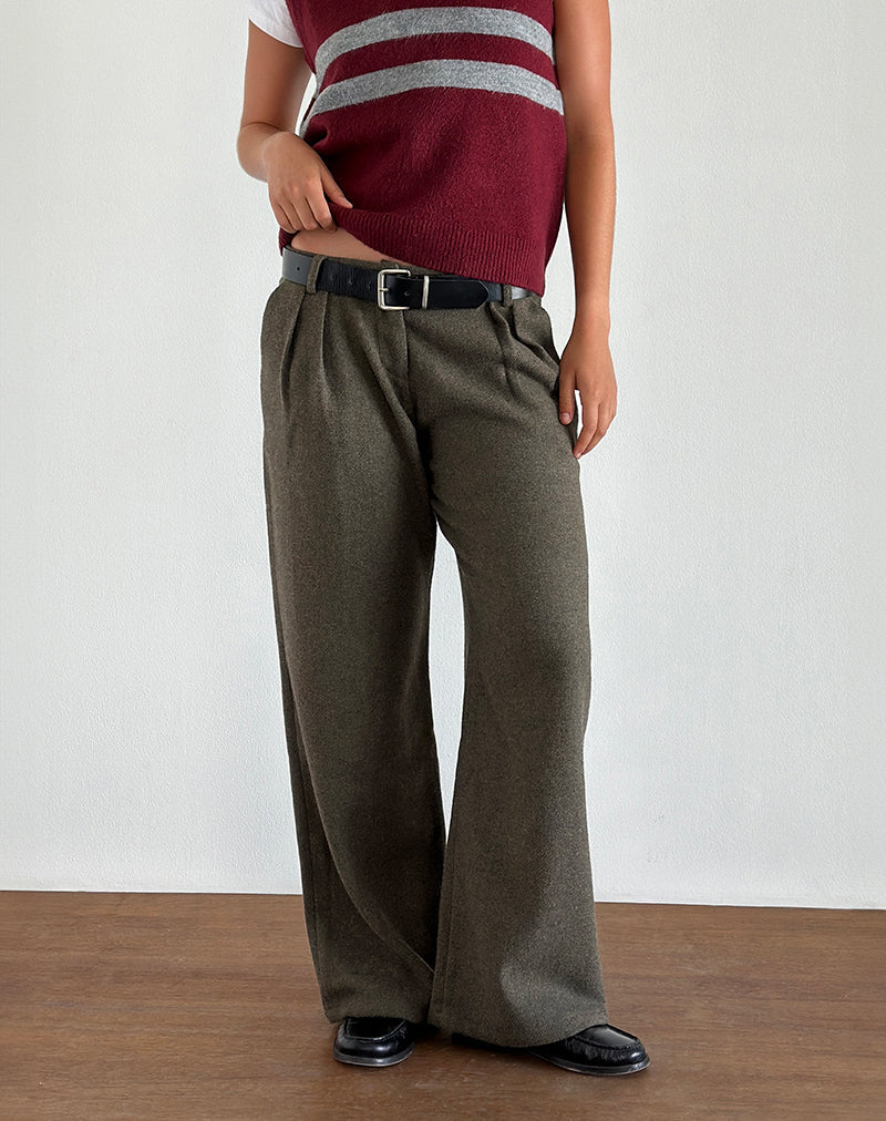 Nailaka Tailored Trouser in Dark Taupe