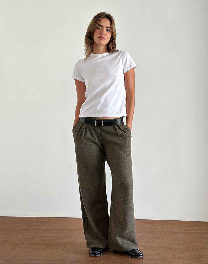 Nailaka Tailored Trouser in Dark Taupe