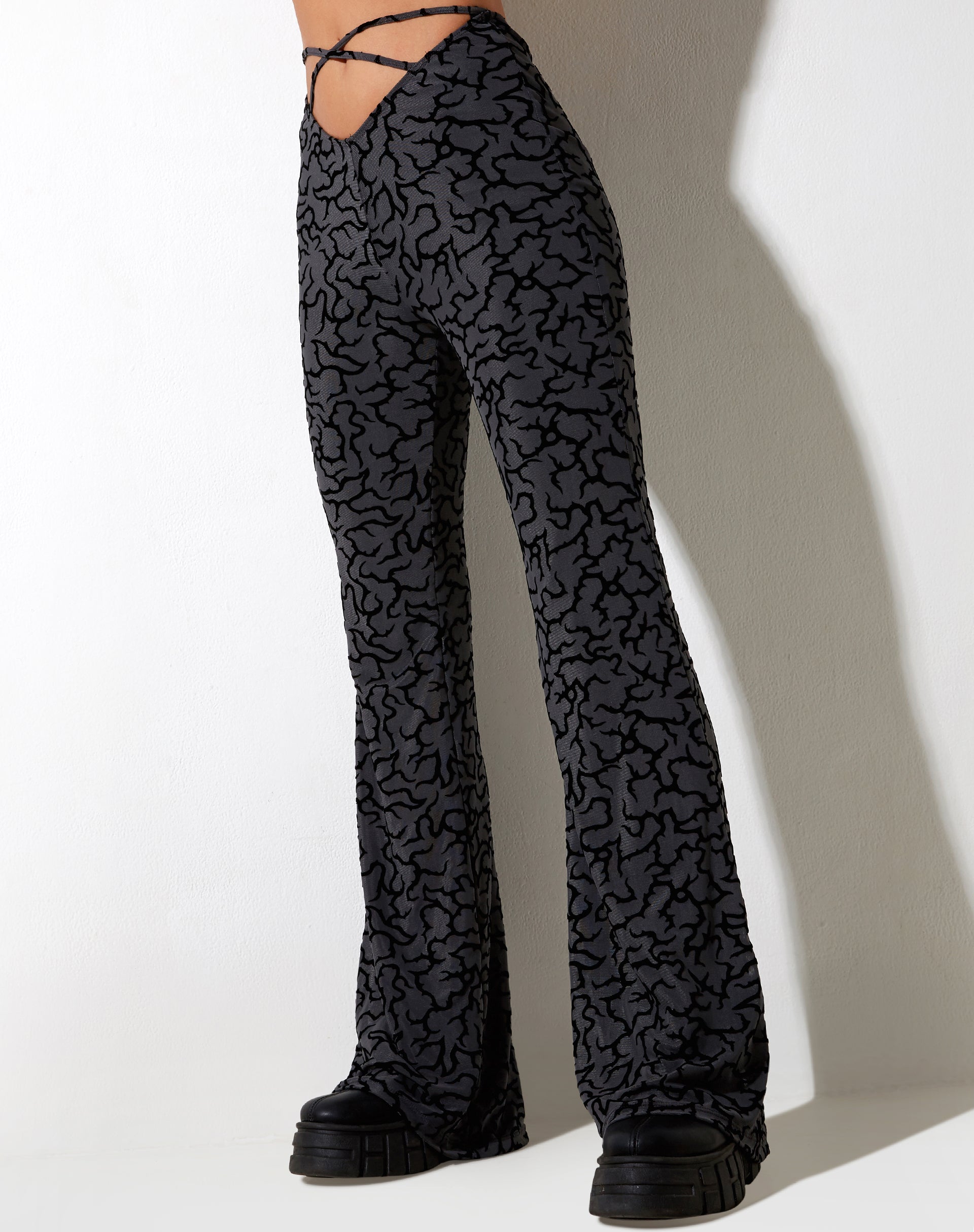 Image of Nancha Flare Trouser in Tribal Flock