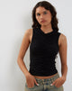 Image of Naoko Ruched Top in Black