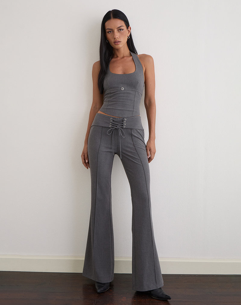 Charcoal Tailoring Trouser | Zallen – motelrocks-com-us