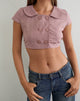 Image of Natami Cropped Top in Linen Dusty Rose