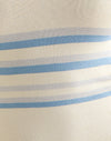 Cream with Blue and Grey Stripes