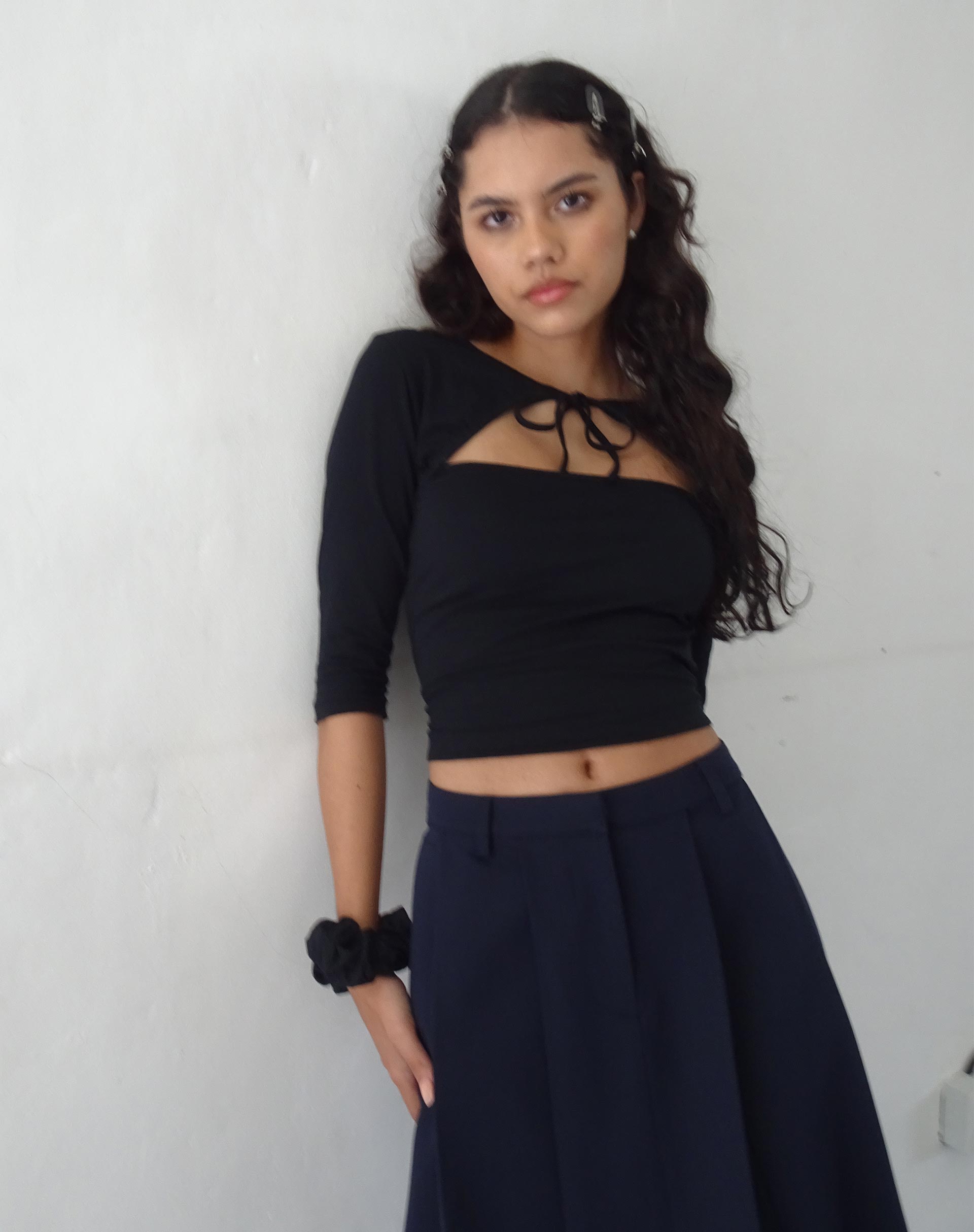 image of Neha Crop Top in Black