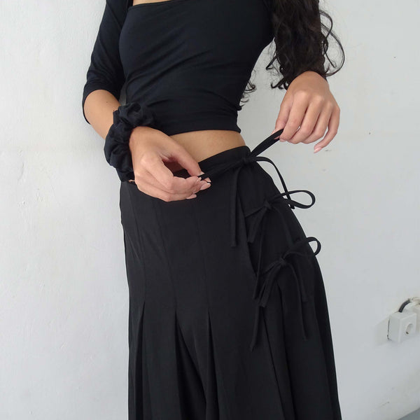 Madilynn Pleated Skirt - Black Marigold main image 0