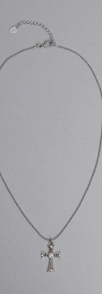 Niki Silver Cross Necklace by Gemini Jewels
