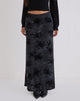 Image of Alfreda Maxi Skirt in Burnout Velvet Grey