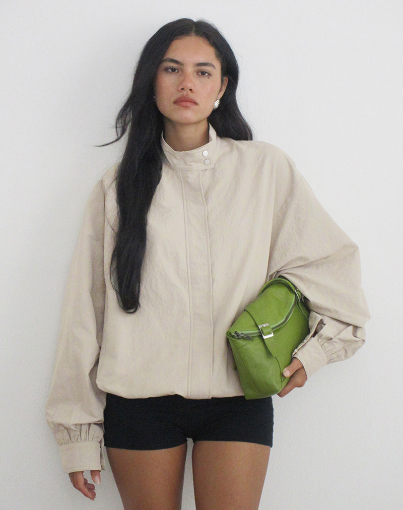 Image of Niorun Zip Jacket in Nylon Light Taupe