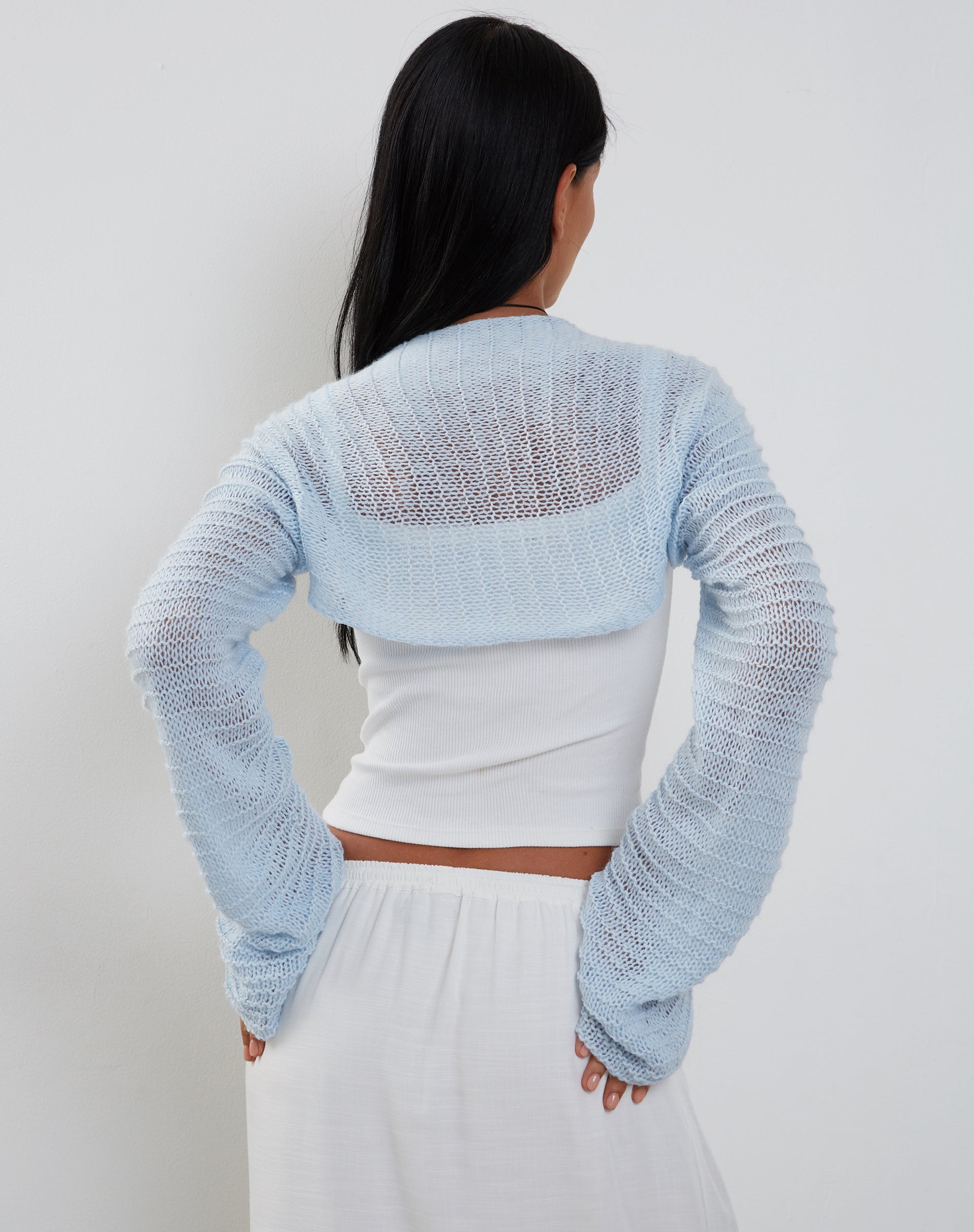 Nobila Shrug Top in Baby Blue