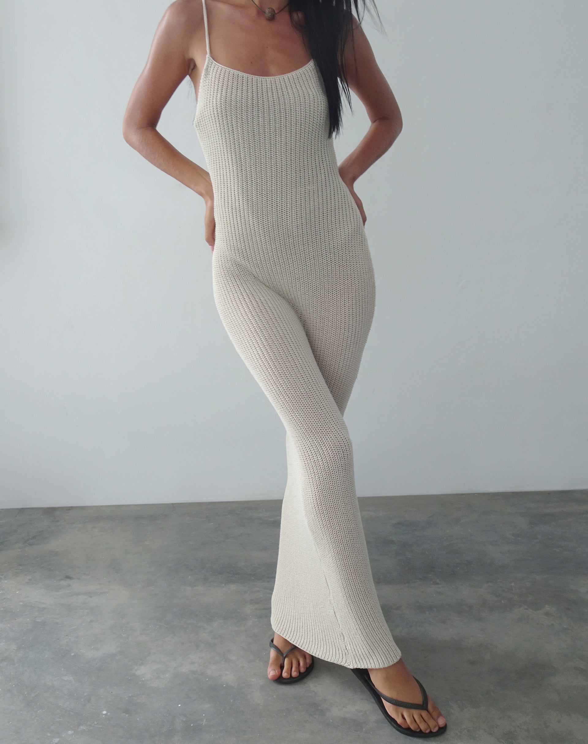 Norila Knitted Maxi Dress in Neutral Norila Knitted Maxi Dress in Neutral