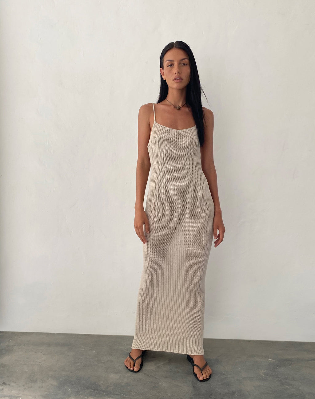 Norila Knitted Maxi Dress in Neutral