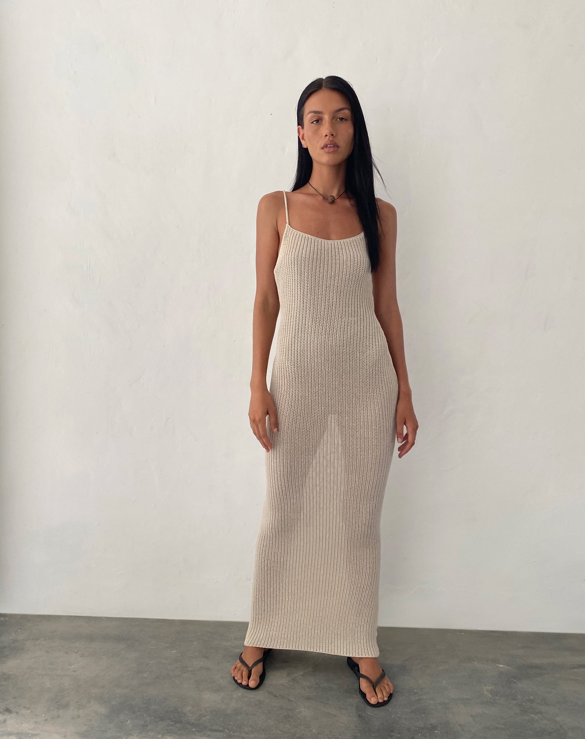 Norila Knitted Maxi Dress in Neutral Norila Knitted Maxi Dress in Neutral