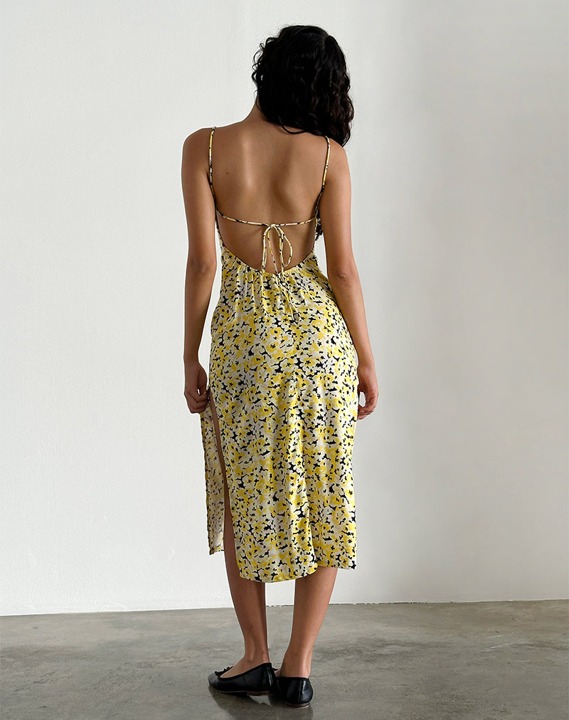 Image of Nosita Midi Dress in Sunflower Pop Yellow