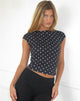 Image of Nova Top in Black Polka Jersey